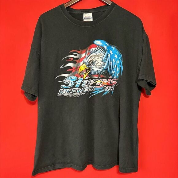 Sturgis Bike‎ Week Eagle T-Shirt Men's XL Black Graphic - Picture 1 of 9